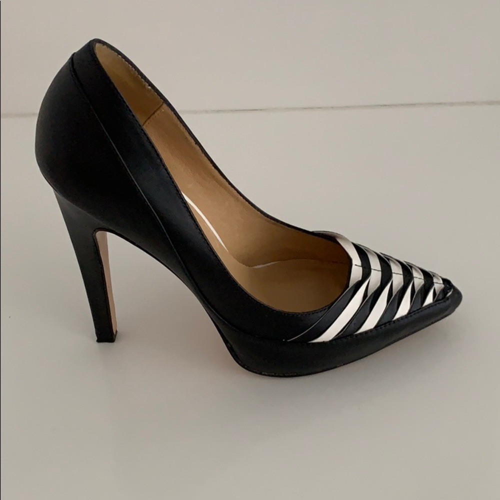 LAMB Narissa Black and White Heels